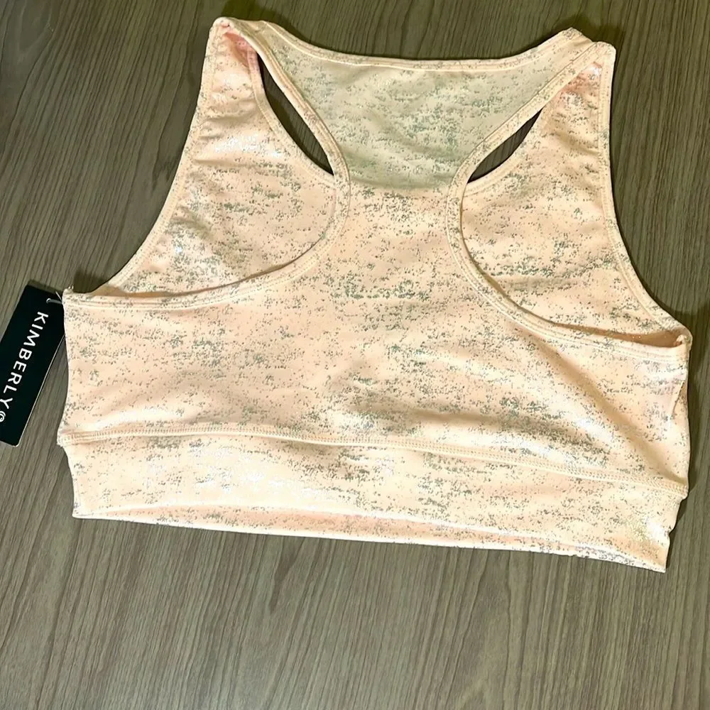 Blush Pink Leggings and sports bra - Picture 5 of 6